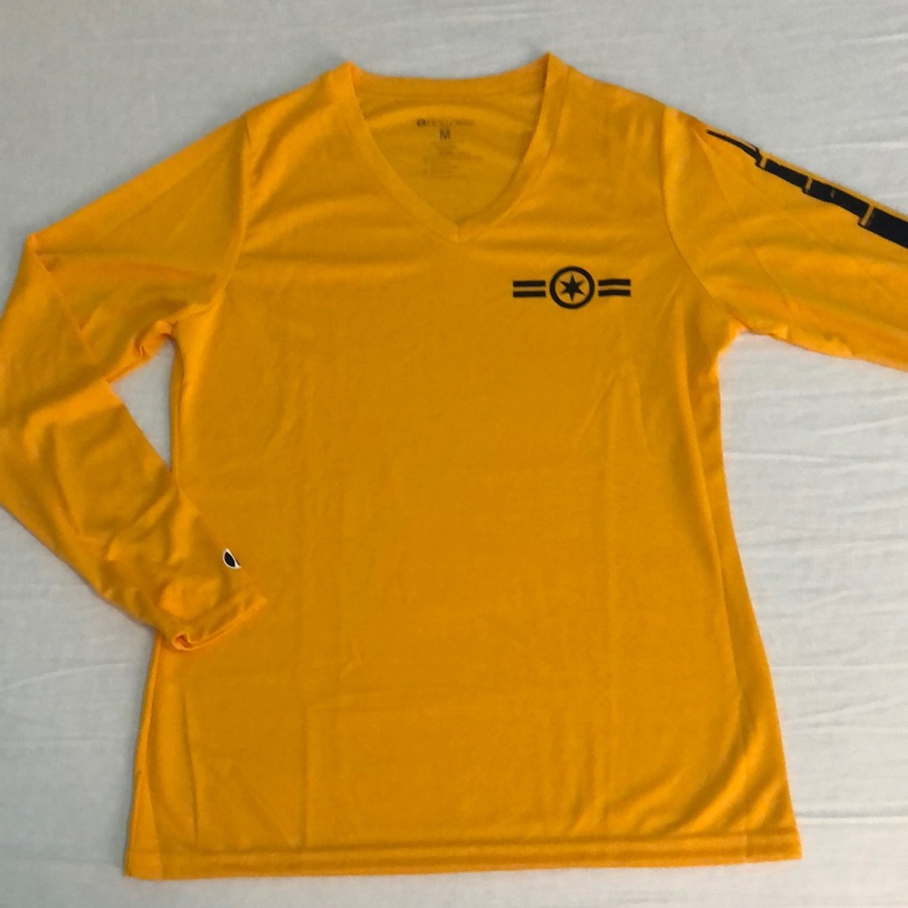Holloway long sleeve athletic tee Golden yellow New women M